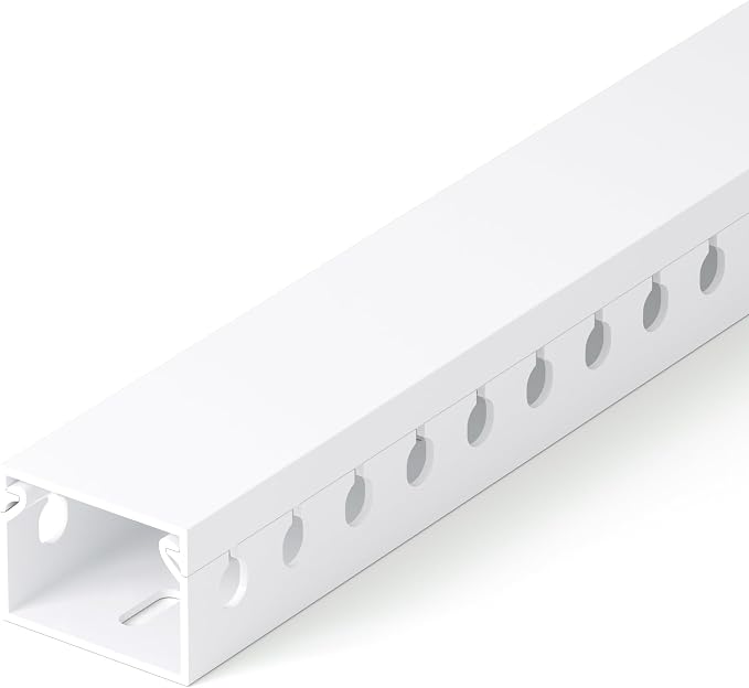 1.2"H x 1.6"W Cable Raceway, 12ft Under Desk Wire Management Channel, 4 Pack by ZhiYo