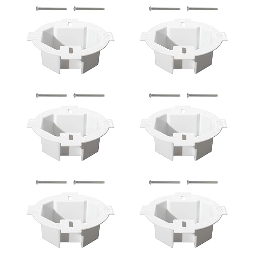 Ceiling Box Extender, 6 Pack, ETL Listed | Plastic Ceiling Outlet Box Extension by XGGYA