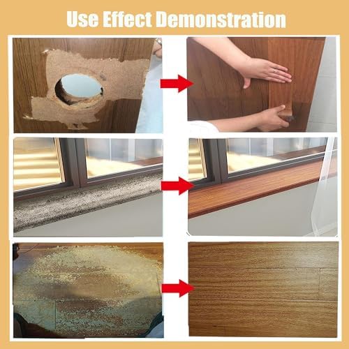 Wood Grain Repair Tape, 2.4 inch X 32ft Self Adhesive Wood Colored Tape - Image 5