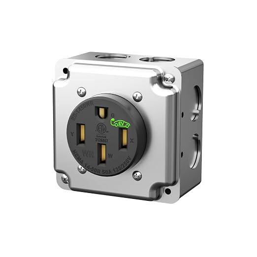 Nema 14-50 EV Outlet Weather Resistant 50 Amp EV Charging Receptacle Heavy Duty - Image 9