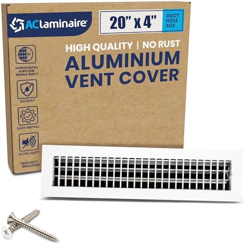 20" x 4" Duct Hole Adjustable Vent Cover by ACLAMINAIRE
