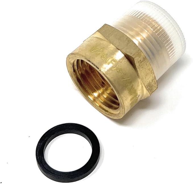 Cascada Lead-Free 1/2" G Thread Female to NPT Male Adapter | Brass Pipe Fitting - Image 7
