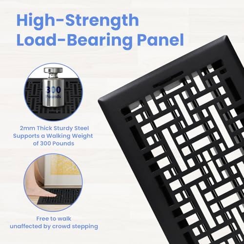 Howeall 6x10 Inches 2 Pack Heavy Duty Walkable Floor Register - Image 2