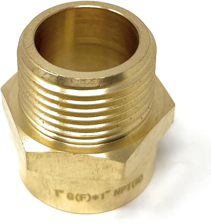 Cascada 1" G Thread Female to 1" NPT Thread Male Pipe Fitting Adapter - Image 4