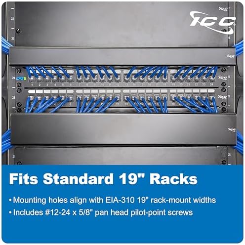 ICC 1U Ring Cable Manager Panel - Image 4