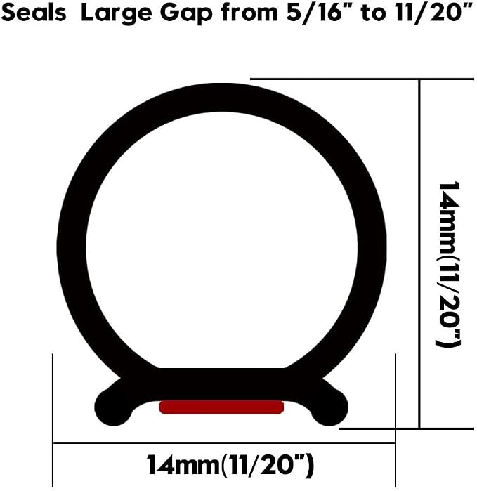 39.4 Ft CloudBuyer Weather Stripping Door Seal Strip - Image 5