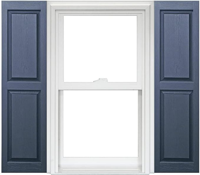 Homeside Raised Panel Vinyl Shutter 1 Pair 14-1/2in. x 71in. 049 Royal by Polaris
