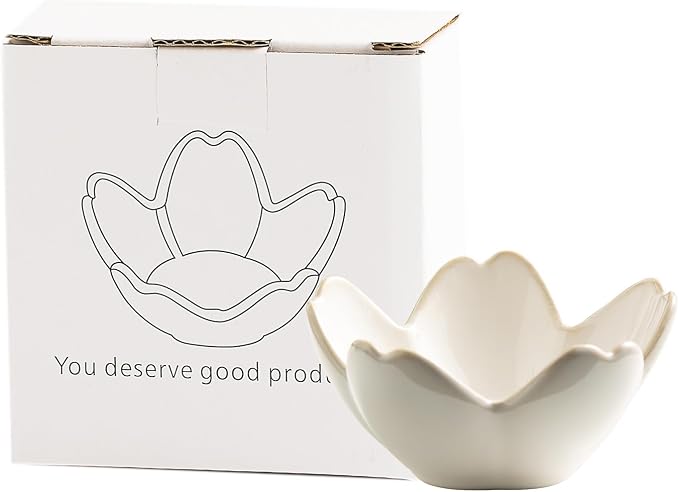 Ceramic Ring Holder Tray, Floral Trinket Bowl - Image 9