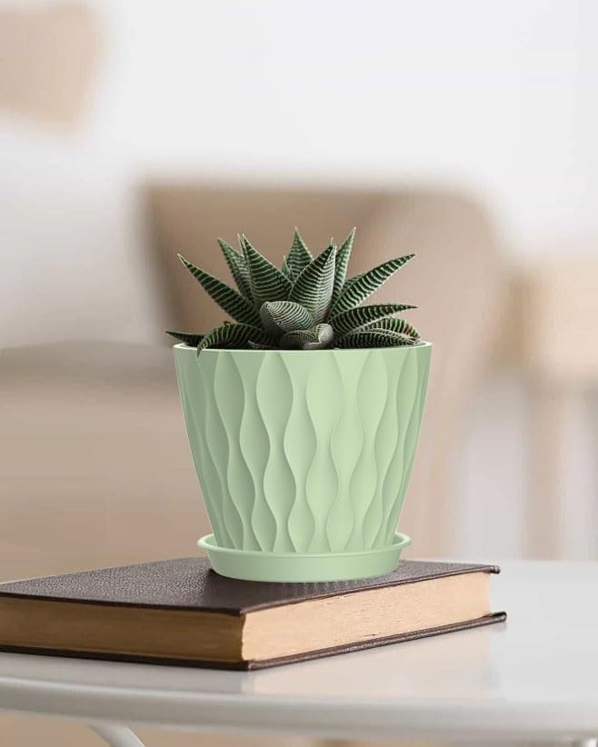 6 Inch Plant Pots, 6 Pack Indoor Flower Pots, Planters - Image 7