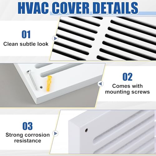 Colingmill 1 Pcs Decorative Return Air Vent Cover 35.5 x 8.5 x 3/4 Inch White - Image 4
