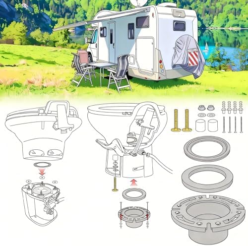 RV Toilet Seal & 3" Socket Floor Flange Kit - Image 5