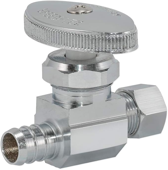 Eastman Multi-Turn Straight Stop Valve, 1/2 Inch PEX Crimp x 3/8 Inch OD - Image 4