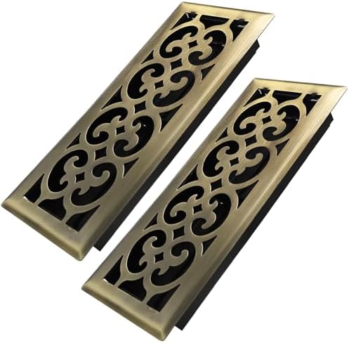 Howeall 4x12 Inches 2 Pack Heavy Duty Walkable Floor Register Easy Adjust Air by Howeall