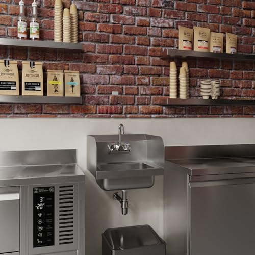 AmGood Stainless Steel Wall Mount Hand Sink | NSF | Commercial Hand Washing - Image 7