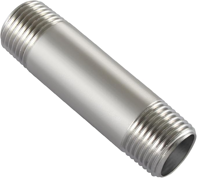 Beduan Stainless 3/4 NPT Male Threaded 4" Length Nipple Pipe Fitting | MPT by Beduan