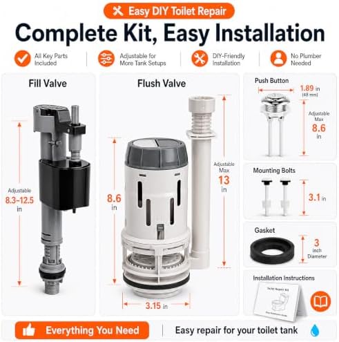 3 Inch Dual Flush Valve Replacement Kit - Image 7