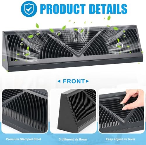 Yaocom 2 Pack Baseboard Register Vent 24 Inch Air Vent Covers - Image 3