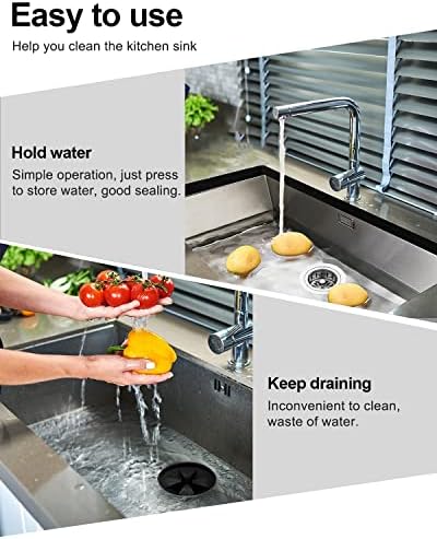 BOTEMY Extended Garbage Disposal Flange Basket Strainer Stopper, Deep 304 - Image 6