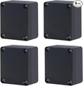 Project Box IP65 Waterproof Junction Box ABS Plastic Black Electrical Boxes DIY by Otdorpatio