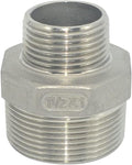 1-1/2" x 1" Male Threaded Reducing Nipple Fitting/Adapter, Stainless Steel by Megairon
