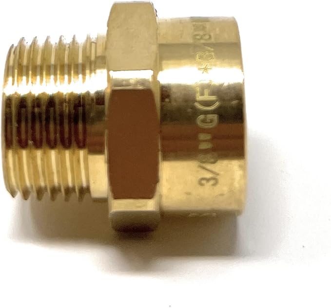 Cascada 3/8" G Thread Female to NPT Male Adapter Lead-Free | Brass Pipe Fitting - Image 6