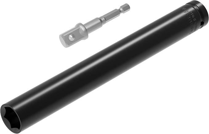 1/2" Drive 14mm Socket Accessory Set, 12 Inch Length | Deep 6-Point Impact by FOCMKEAS
