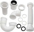 White 1 1/4" and 1-1/2" P-Trap Plumbing Kit by Unknown