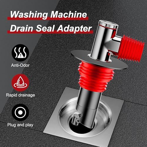Washing Machine Drain Seal Adapter Anti-Odor & Anti-Overflow Universal Drain - Image 2