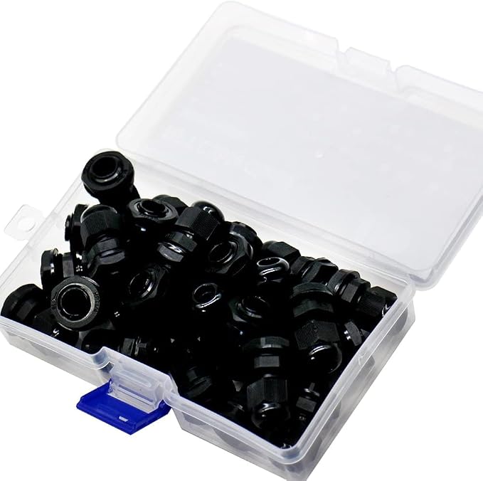 25-Pack 1/4" NPT Cable Glands, IP68 Waterproof Nylon PA66 Strain Relief Cord - Image 9