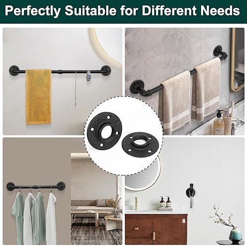 Industrial Pipe Floor Flange, Heavy Duty Malleable Iron Pipe Fittings, Wall - Image 2