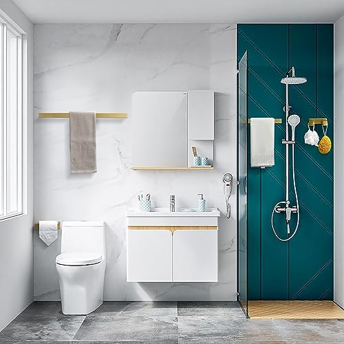 4-Piece Modern Gold Bathroom Hardware Accessories Set - Image 7