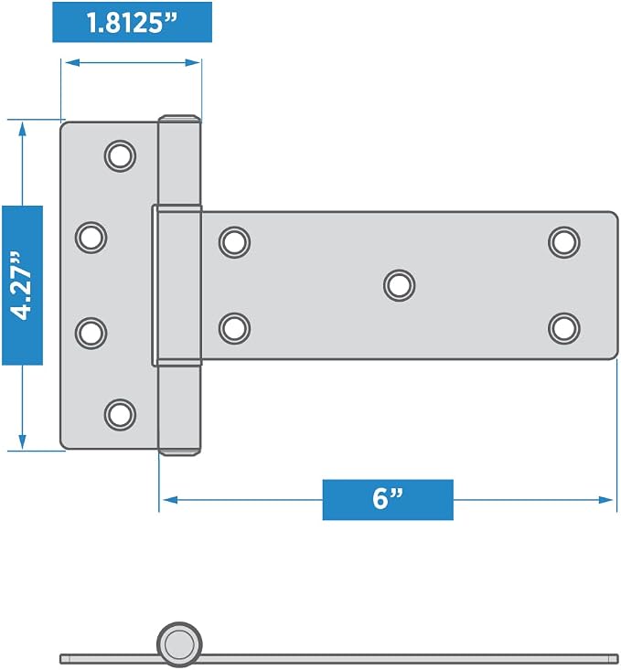 National Hardware Industrial Gate T-Hinges, 6 in - Image 6