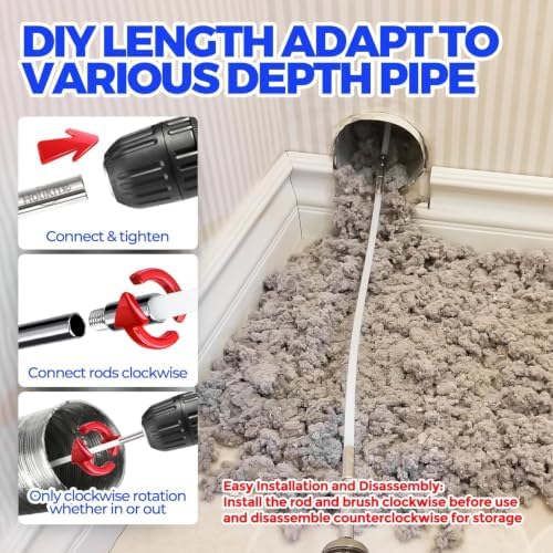 Holikme Dryer Vent Cleaner Kit - 35Ft Flexible Lint Brush - Image 3
