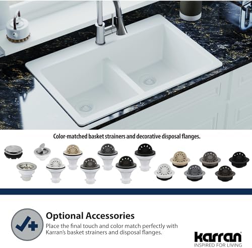 Karran QBSBI 3-1/2 in. Kitchen Sink Basket Strainer in Bisque - Image 2