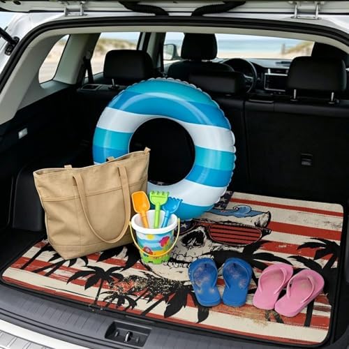 ELEQIN American Flag Skull Car Trunk Mat Cargo Liner - Image 2