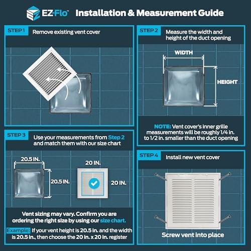 EZ-FLO 20 x 20 Inch Return Air Vent Cover - Image 3