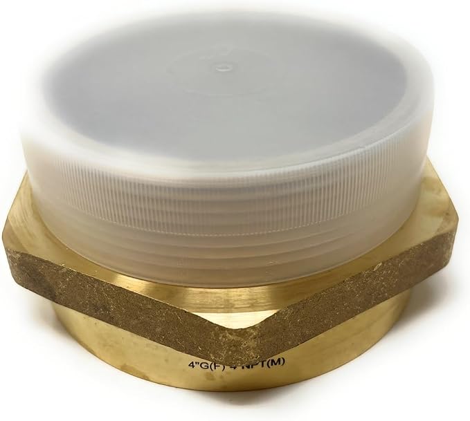 Cascada Lead-Free 4" G Thread Female to NPT Male Adapter | Brass Pipe Fitting - Image 9