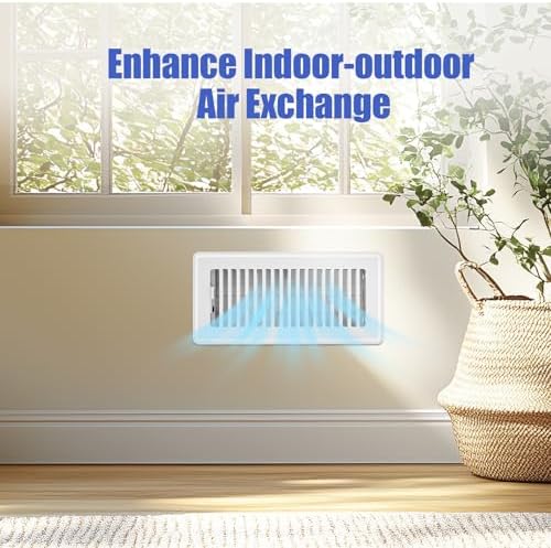 4x10 Floor Register, 6 Pack White Vent Covers - Image 6