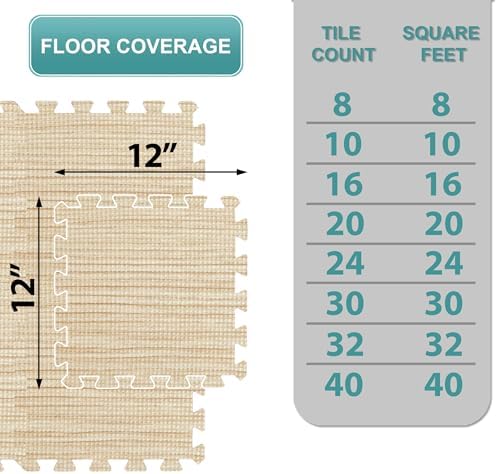 Sorbus Wood Grain Foam Floor Tiles - Image 2