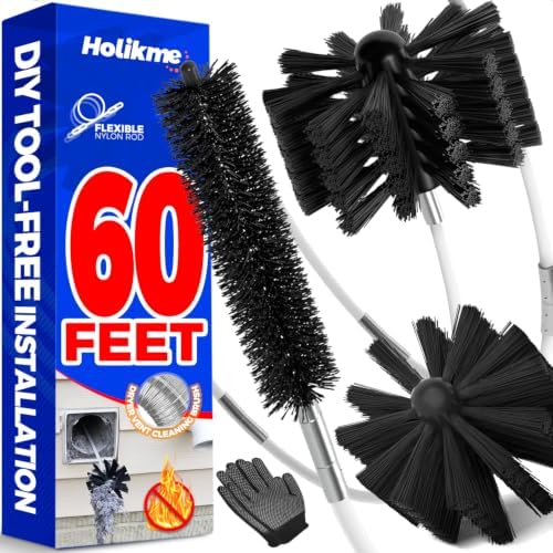 Holikme 60Ft Dryer Vent Cleaner Kit by Holikme