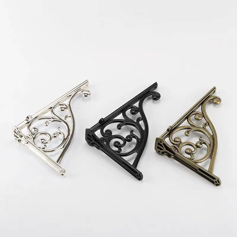 Khtumeware Polished Nickel Shelf Bracket 8 Inch, 4 Pack Decorative Brackets - Image 4