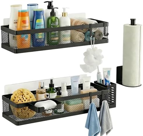 PUSDON 5-in-1 16.5" Extra Long Slim Wall Mount Wrapped Mesh Kitchen Organizer & - Image 3
