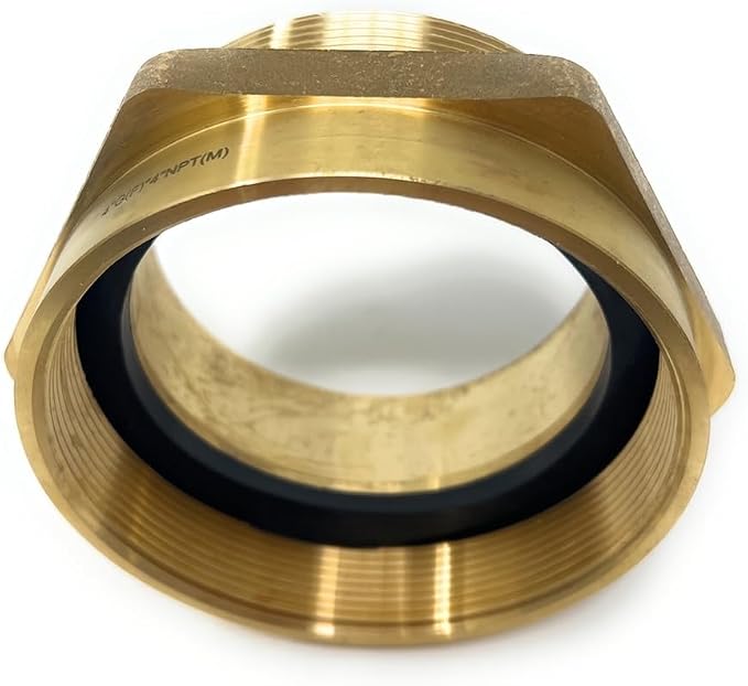 Cascada Lead-Free 4" G Thread Female to NPT Male Adapter | Brass Pipe Fitting - Image 9