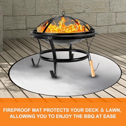 DocSafe 36" Round Fire Pit Mat for Solo Stove Bonfire, 4-Layer Double-Sided - Image 5