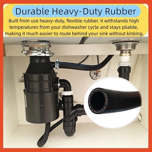 Dishwasher Discharge Hose 6 FT, 7/8 Inch ID Drain Hose Leak-Proof | Universal - Image 4