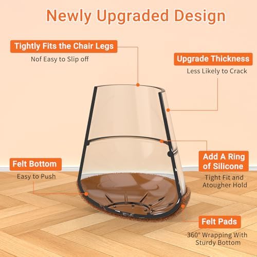 Chair Leg Floor Protectors for Hardwood Floors Extra Small 24pcs - Image 6