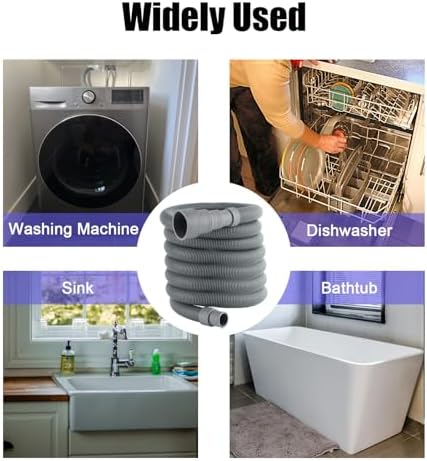 16.4 FT Universal Washing Machine Drain Hose, Drain Hose Extension Kit - Image 6