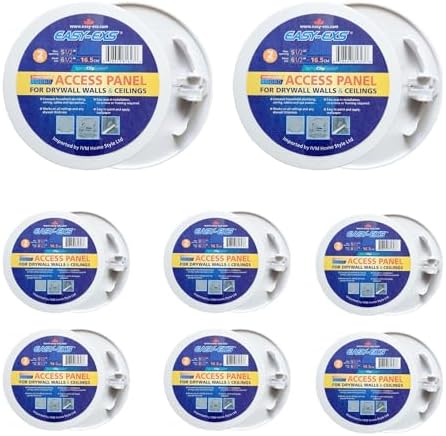 EASY-EXS Access Panel Round 6.5" Spring-Clip Plastic White by EASY-EXS