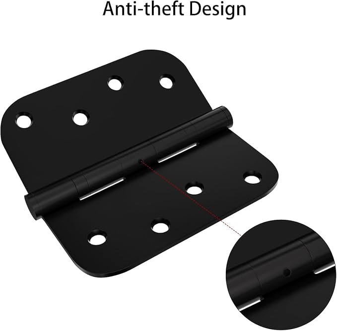 Bartuda Ball Bearing Door Hinges, Non-Removable Pin, 4x4 Inch Heavy Duty Quiet - Image 4
