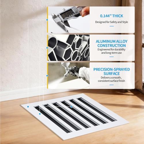 12x12 Modern AC Vent Cover, Decorative Air Vent Register Grille - Image 5
